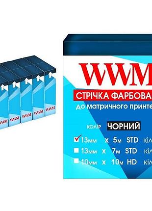 Лента комплект 5шт wwm 13мм х 5м (12,7мм x 5м) std кольцо black (r13.5s5)