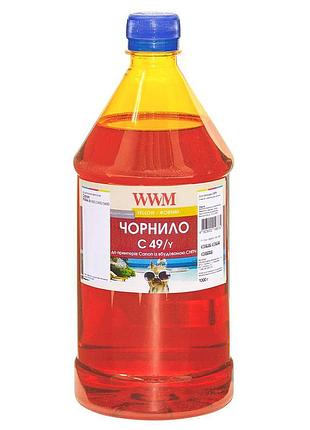 Чернила wwm gi-490y для canon pixma g1400/2400/3400 1000г yellow водорастворимые (c49/y-4)