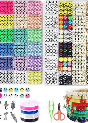 Набор бисера для творчества 7200 шт набор для творчества бусины для браслетов набор бусин