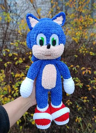 Соник, вязаные игрушки ручной работы 2