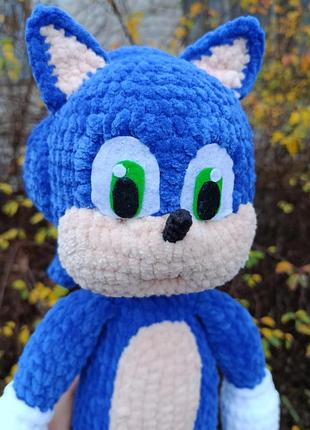 Соник, вязаные игрушки ручной работы 5