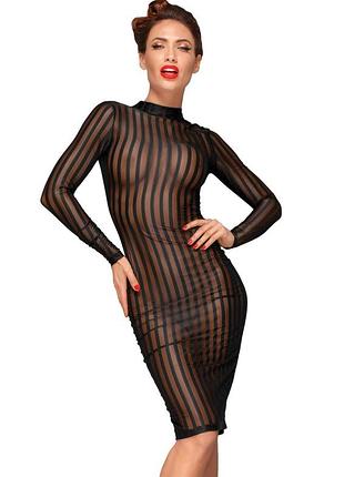 Платье с мокрым эффектом noir handmade f182 classic dress made of elastic tulle, s