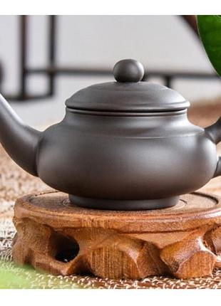 Глиняный чайник «лампа алладина хэйюнь-100мл» №1 черный компактная посуда для восточной чайной церемонии