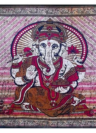 Покрывало двухспальное цветное ганеш покрывало эзотерическое