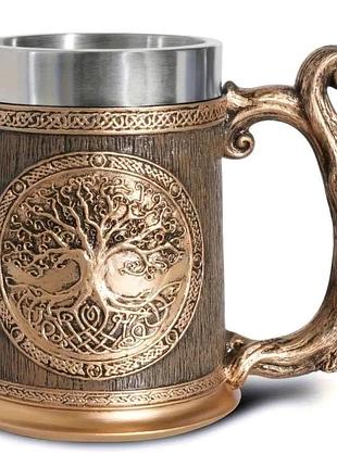 Кружка древо жизни 500 мл,кружка для пива и других напитков,кружка пивная, кружка для пива