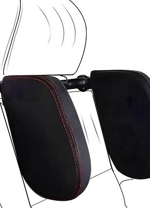 Подушка подголовник в машину для шеи под голову в дорогу для путешествий черная