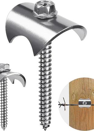 Набор из 46 крепежных элементов для забора из нержавеющей стали insaga, 40 мм, многоразовые шурупы по дереву