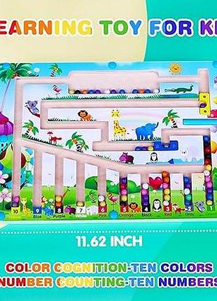 Магнитный цветной и цифровой лабиринт игрушки монтессори деревянная головоломка