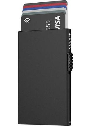 Мужской кошелек для кредитных карт vulkit, выдвижной держатель для карт с блокировкой rfid