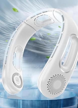 Портативный шейный вентилятор dnenellr, 5200 мач, 4 скорости