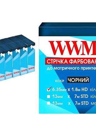 Лента комплект 5шт wwm 6.35мм х 1.8м hd кольцо black (r6.1.8h5)