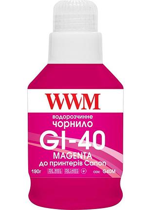 Чернила wwm gi-40 для canon g5040/g6040 1904 magenta (g40m)