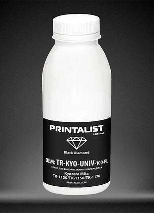 Тонер printalist для kyocera tk-1120/tk-1150/tk-1170 бутыль 100г black (tr-kyo-univ-100-pl)