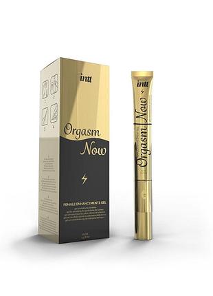 Возбуждающий гель-вибратор для клитора в тубе с вибрирующим кончиком 2-в-1: intt orgasm now (15 мл)