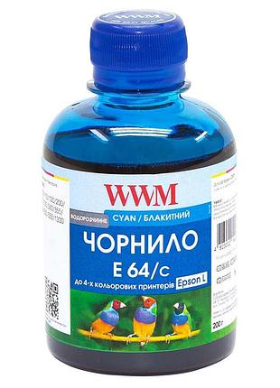 Чернила wwm для epson l110/l210/l355 200г cyan водорастворимые (e64/c)