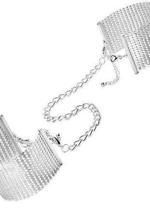 Наручники bijoux indiscrets desir metallique handcuffs — silver, металеві, стильні браслети