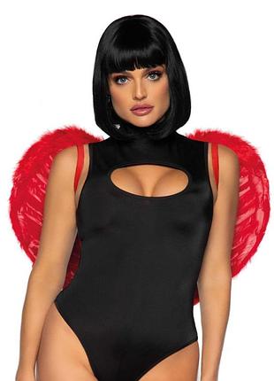Крила дияволиці leg avenue devil wings red, справжнє пір'я