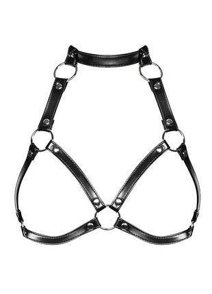 Портупея на груди obsessive a740 harness black o/s, штучна шкіра