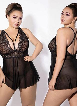 Плаття jsy p61151 black plus size