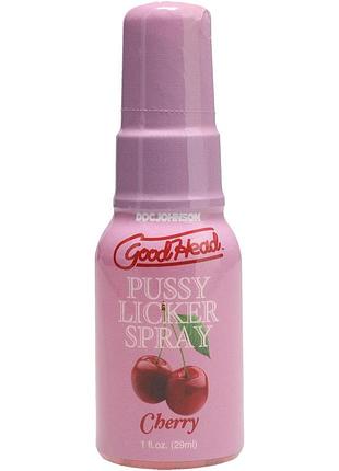 Спрей для кунілінгу doc johnson goodhead pussy licker spray — cherry 29 мл
