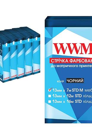 Лента комплект 5шт wwm 13мм х 7м (12,7мм x 7м) std левый black (r13.7sm5)