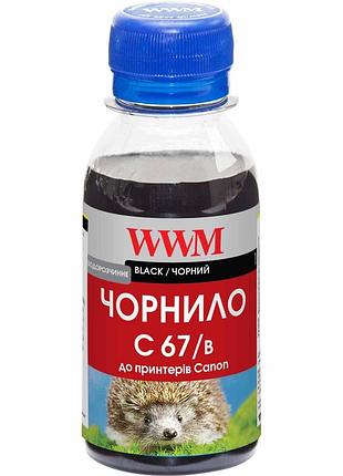 Чернила wwm для canon pfi-107bk 100г black водорастворимые (c67/b-2)