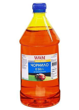 Чернила wwm для epson stylus photo r200/r340/rx620 1000г yellow водорастворимые (e50/y-4)