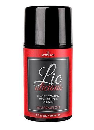 Гель для мінету sensuva lic-o-licious watermelon (50 мл), маслянистий, без цукру