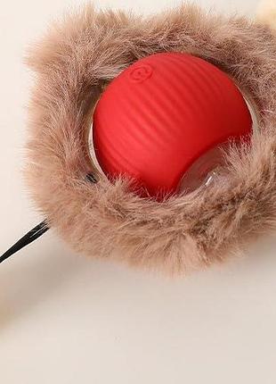 Интерактивные игрушки для кошек, автоматический движущийся мяч peppy для кошек, котенок (красный)