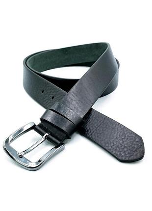 Шкіряний чоловічий ремінь weatro 3,8 х 105-125 см чорний