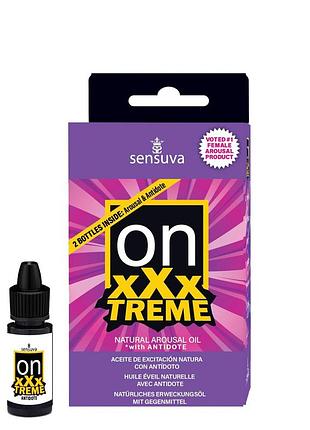 Возбуждающие капли для клитора sensuva on xxxtreme arousal oil (5 мл) with antidote (5 мл) + антидот
