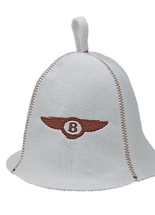 Банная шапка luxyart "bentley" искусственный фетр белый (la-312)