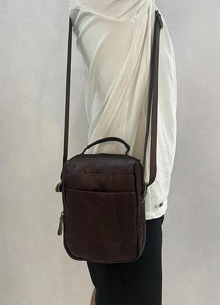 Мужская кожаная сумка 8143-111cf коричневая