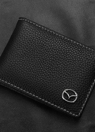Обложка для документов с логотипом mazda черный белая строчка