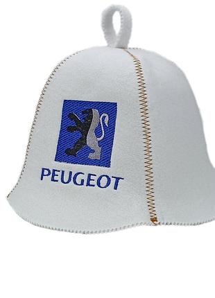 Банная шапка luxyart "peugeot", искусственный фетр, белый (la-311)