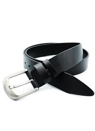 Мужской ремень из натуральной итальянской кожи weatro 3,8 х 105-125 см черный ua-38mkr-itl-0034 110 см