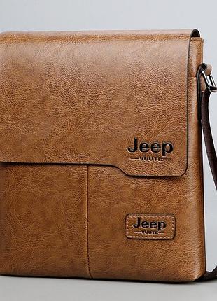 Мужская сумка jeep светло-коричневый