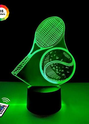 Ночник-светильник 3d "теннис" 22х16 см 3dtoyslamp es214