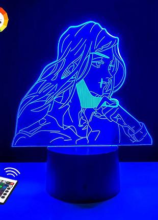 Ночник-светильник 3d "казутора ханемия 2" 17х17 см 3dtoyslamp es269