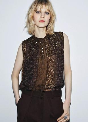 Топ с печворком zw collection