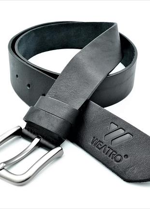 Шкіряний ремінь weatro 4,3 х 115-120 см чорний m-kozh43-wtrua-0065