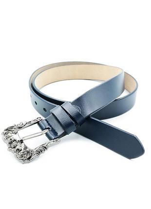 Жіночий шкіряний ремінь 2,8 х 100-115 см weatro синій kit-3cm-kozh-0028