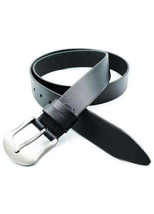 Жіночий шкіряний ремінь 3,3 х 105-125 см weatro чорний ua-33cmk-0011
