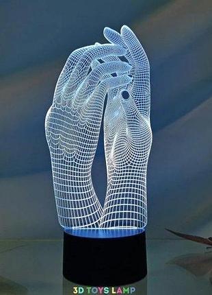 Ночник-светильник 3d "маникюр" 26х10 см 3dtoyslamp es513