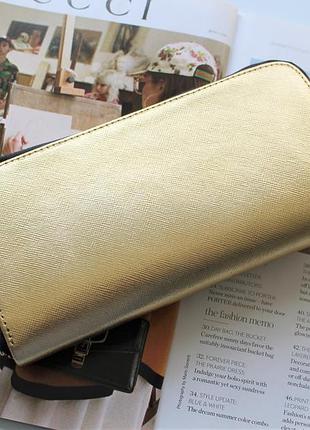 Женский кошелек "d'oro" из натуральной кожи золотистый