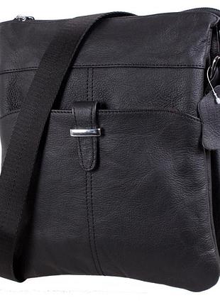 Мужская кожаная сумка mess8139 черная