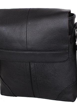 Мужская кожаная сумка r004 черная