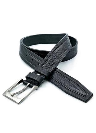 Шкіряний чоловічий ремінь weatro 3,3 х 105-125 см чорний wtro-tur-33k-006 110