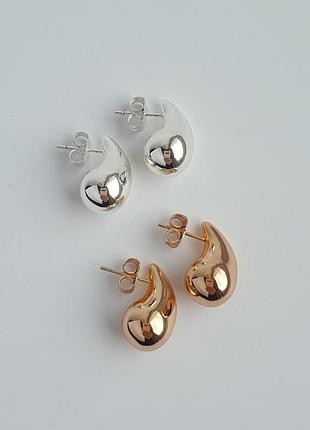 Стильные серьги капли дроп drop