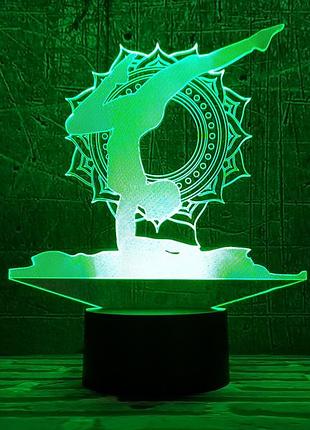 Змінна картинка для нічника-світильника 3d "йога 2" 3dtoyslamp cl0127354